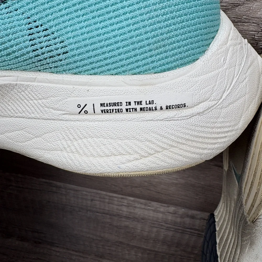 Nike Vaporfly Next% 2 Green Blue Womens US Size 8 CU4123-300 Running Shoes